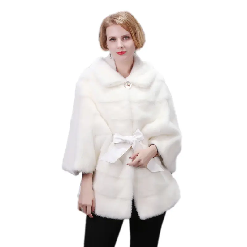 woman mink fur coat