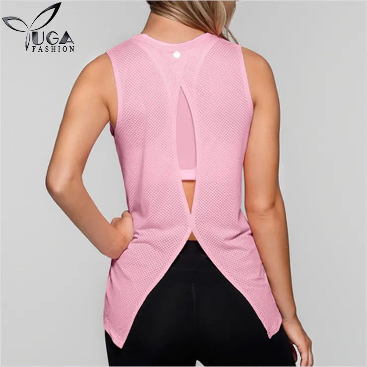 Keren Pakaian Gym Kaos Oblong Aktif Model Cut Back Mesh Rush Kaus Tanpa Lengan Gym Tank Top