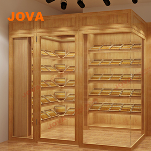 Unieke Rode Wijn En Digitale Sigaret Muur Planken Houten Spaanse Cedar Sigaar <span class=keywords><strong>Display</strong></span> Kast Gemaakt In China - Product Image 2