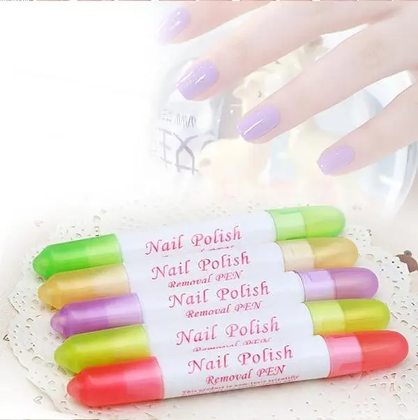 5PCS Art Varnish Cleaner Remover Mistakes Nail Polish RemoverとPen 15 Changeable Tips