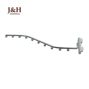 De Metal de plata de prendas de vestir Rack gancho saludó cascada perchas 10 cuentas por Vertical estándar - Product Image 2