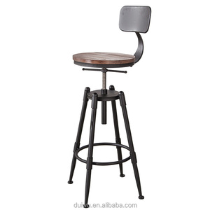 Nuovo design all'ingrosso nero <span class=keywords><strong>vintage</strong></span> battuto girevole in ferro metallo sedia sgabello da <span class=keywords><strong>bar</strong></span> per bancone <span class=keywords><strong>bar</strong></span> - Product Image 2