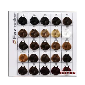 Customized classy hair dye color chart for hair cream display
