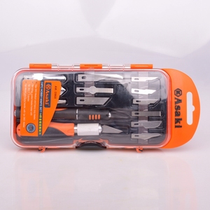 Asaki 14pcs alumínio liga <span class=keywords><strong>Hobby</strong></span> <span class=keywords><strong>Knife</strong></span> conjunto com lâminas SK5 para ferramentas utilitárias ao ar livre - Product Image 3
