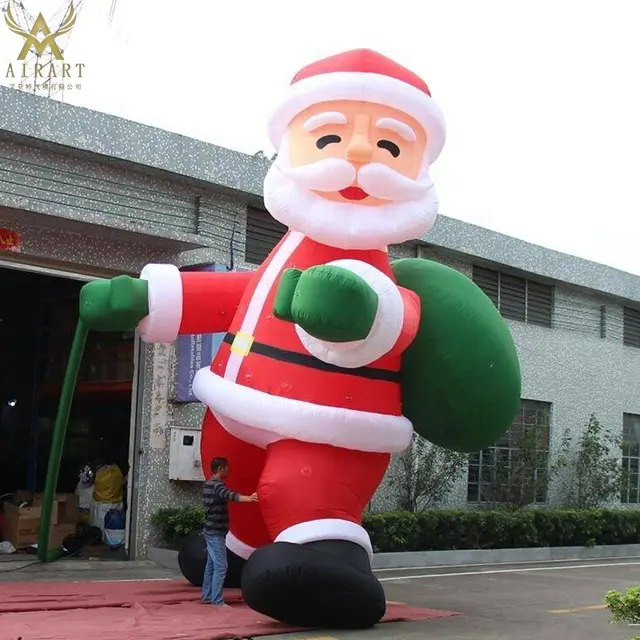 Santa claus inflable de PVC, escalada, resistente al agua