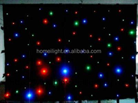 Tirai Bintang Natal LED, Cahaya RGBW Led Langit Berbintang Latar Belakang Panggung untuk Latar Belakang Pesta Pernikahan