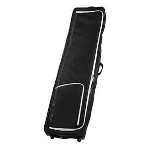 157cm Waterproof Trolley Snowboard Bag Padded 600D Polyester Snowboard Carry Case with Wheels