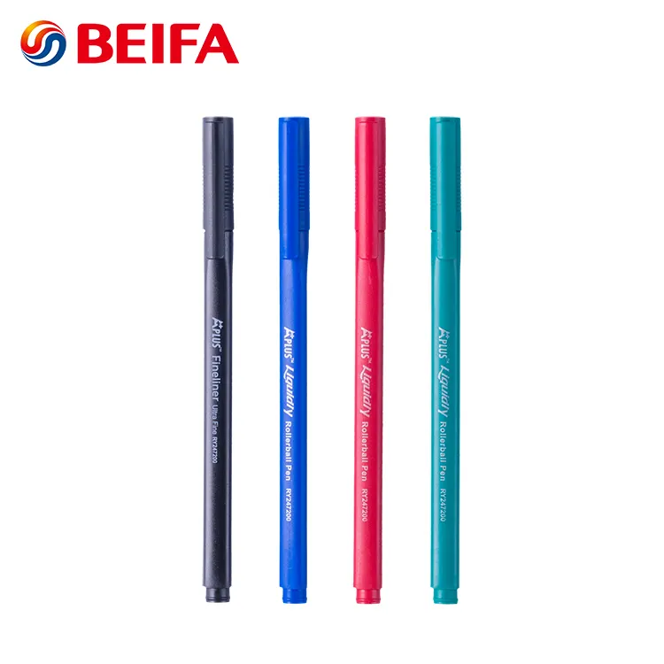 Beifa Brand RY247200 Professional Office Stationery Easy Writing Free Ink Roller Tip Pen