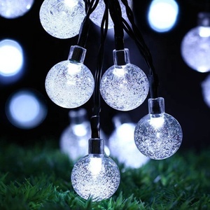 Factory Outlet IP44 <strong>LED</strong> Bubble Ball <strong>String</strong> <strong>Lights</strong> <strong>Solar</strong> <strong>Powered</strong> Crystal Ball Lamp <strong>String</strong> for Outdoor Christmas Decorations - Product Image 1