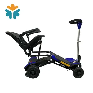 Cómodo eléctrica de cuatro ruedas de la batería de litio plegable ligero Luggie Scooter de movilidad