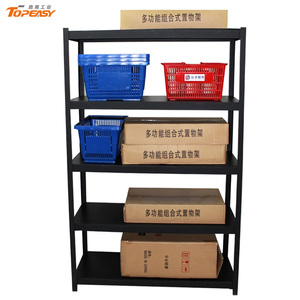 Negro 5 nivel ligeros <span class=keywords><strong>sin</strong></span> <span class=keywords><strong>tornillos</strong></span> de metal estante con MDF - Product Image 1
