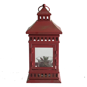 <span class=keywords><strong>Lot</strong></span> de 2 En Métal Fer Étage Paysage Carré <span class=keywords><strong>LED</strong></span> Lampe D'ouragan Antique lanterne de <span class=keywords><strong>bougie</strong></span> - Product Image 1