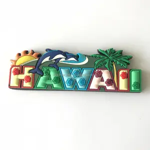 Magneti frigo Hawaii souvenir turistici magneti frigo in gomma personalizzati multicolori