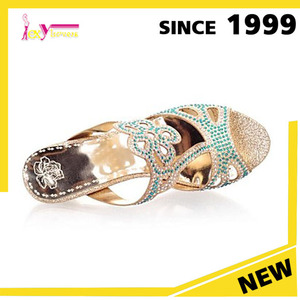 Rhinestones llenos con diseño de la flor mujeres zapatos de tacones bajos para mujer zapatilla calzado fiesta - Product Image 5