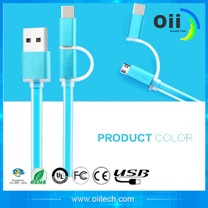 <span class=keywords><strong>2</strong></span> en 1 cable de datos USB a macho a micro & L = 1 m y <span class=keywords><strong>2</strong></span> m y 3 M para ipone y otros (carcasa de aluminio) cable USB - Product Image 1