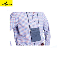 Travelsky Dompet Organizer Leher Perjalanan, Polister Dipersonalisasi Portabel Anti-maling