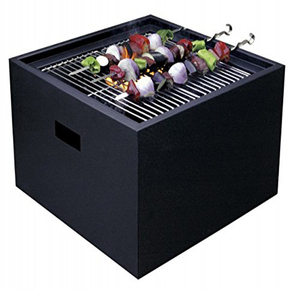 Modern Square Patio <strong>Firepit</strong> Box Fire <strong>Table</strong> with BBQ Grill Portable for Outdoor Garden Backyard &amp; Party Sturdy &amp; Easy to Use - Product Image 2