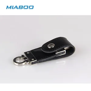 Unidad Flash Usb de cuero Pu con funda de Metal, memoria Usb de cuero