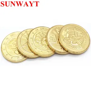 25*1.85mm Arcade Game coins custom brass game token for coin operated vending machine