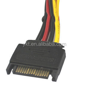 15 pin SATA macho a <span class=keywords><strong>2</strong></span> Femenino 4 pin Molex IDE mujer HDD cable de alimentación de disco duro - Product Image 2