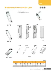 LM-711 Server Rack Industrial Cam Latch Elektrischer Metalls chrank Lift Turn Plane Flush Elektrische Schalttafel Swing Handle Lock