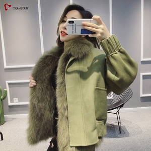 Quattro Metodo Spogliatoio Ragazze di Inverno <span class=keywords><strong>Pelliccia</strong></span> di Volpe Parka <span class=keywords><strong>Cappotto</strong></span> - Product Image 2