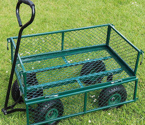 स्टील जाल माली बागवानी पहिएदार ट्राली गाड़ी ट्राली - Product Image 5