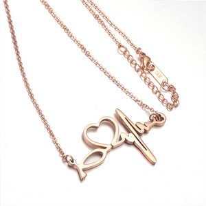 सरल हमेशा के लिए प्यार दिल की धड़कन हार स्टेनलेस स्टील अनंत प्रेमी युगल पेंडेंट हार - Product Image 5