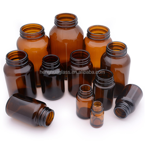 Cápsula de cristal ámbar personalizada para uso en farmacia, botella de cristal de alta calidad para pastillas, para uso en farmacia - Product Image 1