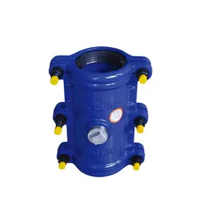 epoxy pvc rohr Suppliers-Gusseisen Rohr reparatur hülse/Rohr verschraubung für geraden Abschnitt von PE/PVC-Wasser versorgungs rohren