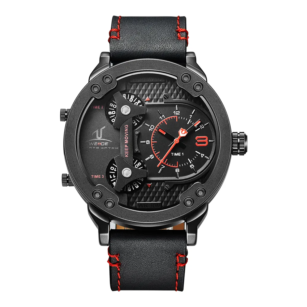 WEIDE UV1506B-2C 2019 Alibaba express Weide watches men, China wrist watch man quartz leather chronograph china watch