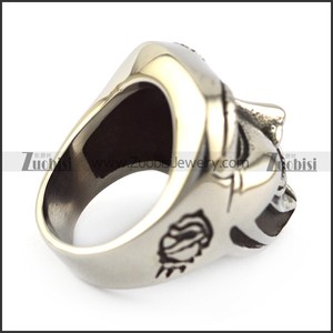 Anello da Uomo in Acciaio Inossidabile con Design del Personaggio <span class=keywords><strong>Vendetta</strong></span> V del Film, Faccia di Clown Sorridente, Teschio Placcato Oro Argento, <span class=keywords><strong>Vendetta</strong></span> - Product Image 3