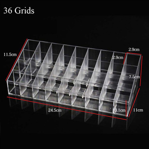 Clear <strong>Plastic</strong> 36/40 Slot Makeup Organizer Lipstick Storage Box Cosmetic Storage Lip Gloss Organizer Holder Lipstick Display <strong>Rack</strong> - Product Image 3