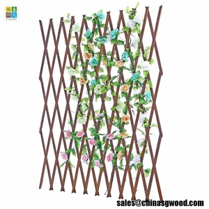 SenGong Gỗ Gỗ Hình Chữ Nhật Vườn Lưới Mắt Cáo Hàng Rào Treo Tường Lưới Nhà Máy Màn Hình - Product Image 2