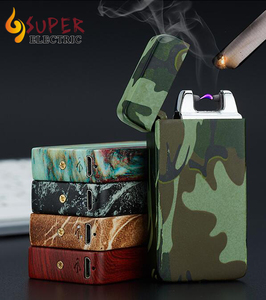 Allume-cigare Rechargeable à double Arc, 1 paire de motifs spéciaux, Logo personnalisé coupe-vent, Camouflage USB - Product Image 6
