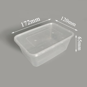 Air Tight Nhỏ Nhựa Mỏng Hình Chữ Nhật Rõ Ràng Dùng Một Lần Lưu Trữ Thực Phẩm Container/Tiffin Hộp Ăn Trưa/Lunchbox