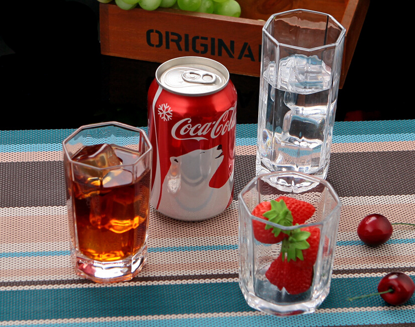 octagon shaped glass tea &juice cup