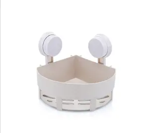 Étagère d'angle <span class=keywords><strong>de</strong></span> <span class=keywords><strong>salle</strong></span> <span class=keywords><strong>de</strong></span> <span class=keywords><strong>bain</strong></span> en plastique <span class=keywords><strong>de</strong></span> <span class=keywords><strong>haute</strong></span> qualité avec crochets et supports <span class=keywords><strong>de</strong></span> rangement sans poinçon - Product Image 1