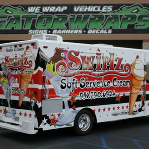 Ice <strong>Cream</strong> Car Vinyl <strong>Wrap</strong> for Food Van Decor - Product Image 4