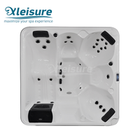 Bain de massage japonais et coréen, spa, design européen, piscine carrée autoportante avec robinet inclus pour usage extérieur
