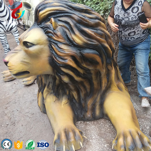 Outdoor <strong>Life</strong> <strong>Size</strong> <strong>Fiberglass</strong> Resin <strong>Lion</strong> <strong>Statue</strong> for Exhibition - Product Image 2