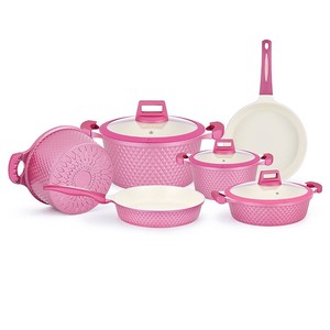 Glass <strong>Lid</strong> Sauce <strong>Pot</strong> Die Cast <strong>Small</strong> Diamond Kitchen Non Stick Cookware Set Marble Coating Cooking <strong>Pot</strong> Set - Product Image 2