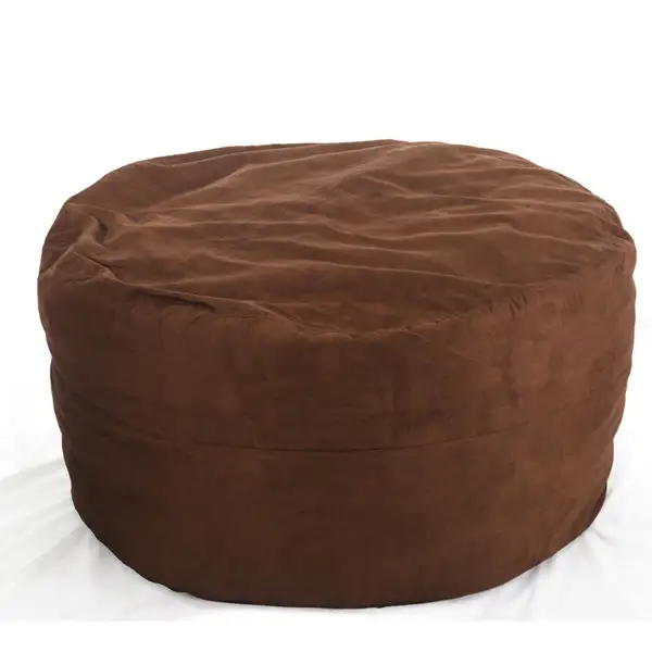 Visi 거품 콩 가방 5ft 라운드 모양 microsuede 소재 채워진 메모리 폼 beanbag sitzsack 2 인용