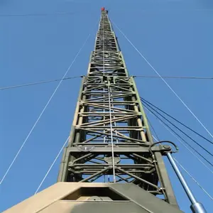 guyed wire mast steel telecom tower
