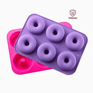 洗碗机-微波炉安全硅胶甜甜圈模具烤盘