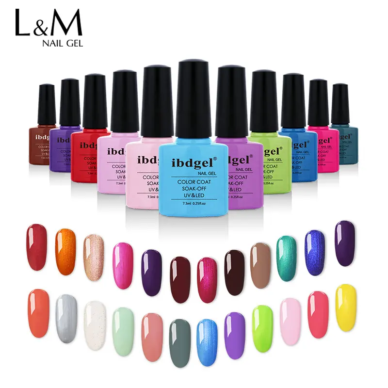 L & M Professionele Gel Nail Leverancier losweken kleur uv gel nagellak in 7.3 ml fles