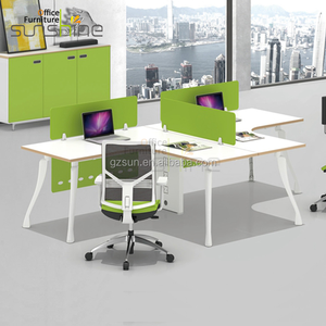 둥근 모양 3 사람 사무실 워크스테이션 모듈 - Product Image 4