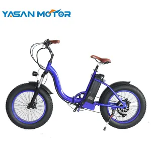 250W/500W/1000W 모터 20 인치 접히는 뚱뚱한 타이어 E 자전거 정면 중단 포크를 가진 전기 자전거