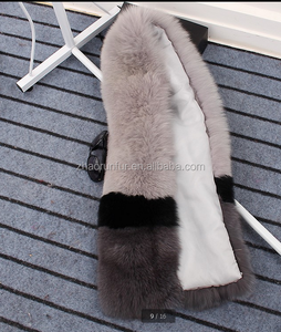 Luxe Long Naturel Blanc Bleu <span class=keywords><strong>Fourrure</strong></span> De Renard Étole Boa Châle Wrap Femmes Écharpe De <span class=keywords><strong>Fourrure</strong></span> De Renard - Product Image 6