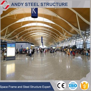 Estructura de acero para techos espaciales, fábrica de estructuras de acero en China, construcción rápida de techos de acero para aeropuertos. - Product Image 2